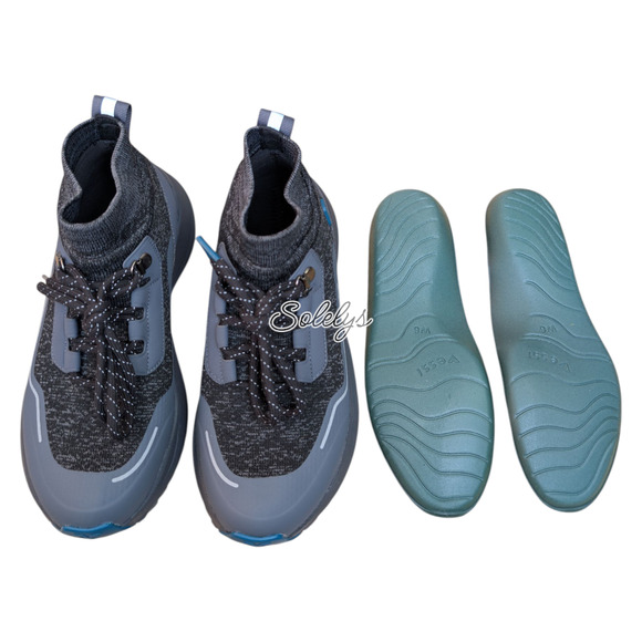 Vessi Stormburst High Womens 6 Peak Black Waterproof DymaTex Knit Sneaker Boot - Picture 12 of 13